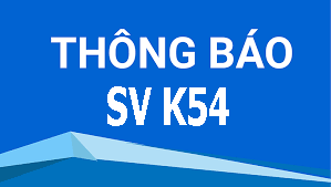 TB hoàn thiện hồ sơ nhập học và kế hoạch học tập K54 ĐHCQ ngành GDTC